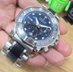 CORUM Admiral's Cup Watch - SS & Black Rubber - Blue Chronograph watch