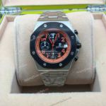 Audemars Piguet Replica Watch Stainless Steel Black Chronograph Orange Version